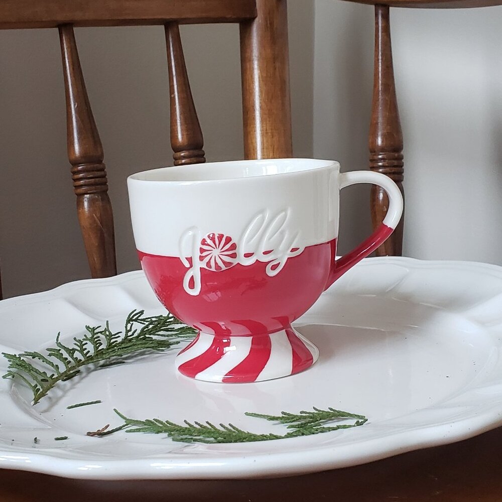 Jolly Red and White Starbucks Christmas Mug